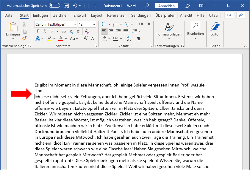 Absätze AccessibilityRUB